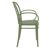 Victor XL Resin Outdoor Arm Chair Olive Green ISP253-OLG #4