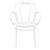 Victor XL Resin Outdoor Arm Chair White ISP253-WHI #3
