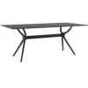 Air Rectangle Outdoor Dining Table 71 inch Black ISP715