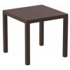 Ares Resin Outdoor Dining Table 31 inch Square Brown ISP164