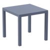 Ares Resin Outdoor Dining Table 31 inch Square Dark Gray ISP164