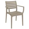 Artemis Resin Outdoor Dining Arm Chair Taupe ISP011