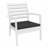 Artemis XL Outdoor Club Chair White with Charcoal Cushion ISP004