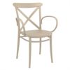 Cross XL Resin Outdoor Arm Chair Taupe ISP256