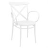 Cross XL Resin Outdoor Arm Chair White ISP256