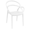 Mila Outdoor Dining Arm Chair White ISP085