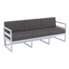 Mykonos Patio Sofa Silver Gray with Charcoal Cushion ISP1313