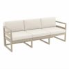 Mykonos Patio Sofa Taupe with Natural Cushion ISP1313