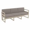 Mykonos Patio Sofa Taupe with Taupe Cushion ISP1313