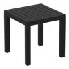 Ocean Square Resin Outdoor Side Table Black ISP066