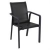 Pacific Sling Arm Chair Black Frame Black Sling ISP023