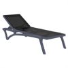 Pacific Stacking Sling Chaise Lounge Dark Gray - Black ISP089