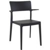 Plus Outdoor Dining Arm Chair Black ISP093