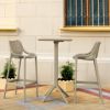 Sky Air Square Bar Set with 2 Barstools Taupe ISP1162S