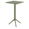 Sky Outdoor Square Folding Bar Table 24 inch Olive Green ISP116