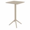 Sky Outdoor Square Folding Bar Table 24 inch Taupe ISP116