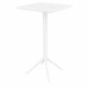 Sky Outdoor Square Folding Bar Table 24 inch White ISP116