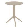Sky Round Folding Table 24 inch Taupe ISP121