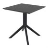Sky Square Outdoor Dining Table 27 inch Black ISP108