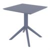 Sky Square Outdoor Dining Table 27 inch Dark Gray ISP108
