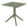 Sky Square Outdoor Dining Table 27 inch Olive Green ISP108