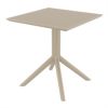 Sky Square Outdoor Dining Table 27 inch Taupe ISP108
