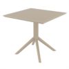 Sky Square Outdoor Dining Table 31 inch Taupe ISP106