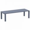Vegas Patio Dining Table Extendable from 102 to 118 inch Dark Gray ISP776