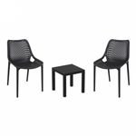 Air Conversation Set with Ocean Side Table Black S014066