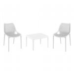 Air Conversation Set with Sky 24" Side Table White S014109