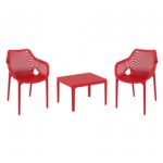 Air XL Conversation Set with Sky 24" Side Table Red S007109