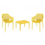 Air XL Conversation Set with Sky 24" Side Table Yellow S007109