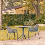 Air XL Patio Dining Set with 2 Arm Chairs Dark Gray ISP1062S