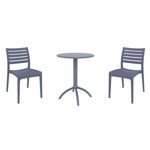 Ares Bistro Set with Octopus 24" Round Table Dark Gray S009160