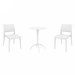 Ares Bistro Set with Octopus 24" Round Table White S009160
