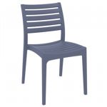 Ares Resin Outdoor Dining Chair Dark Gray ISP009