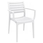 Artemis Resin Outdoor Dining Arm Chair White ISP011