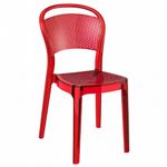 Bee Polycarbonate Dining Chair Transparent Red ISP021
