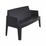 Box Outdoor Bench Sofa Black ISP063