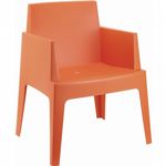 Box Outdoor Dining Chair Orange ISP058