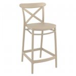 Cross Outdoor Counter Stool Taupe ISP264
