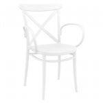 Cross XL Resin Outdoor Arm Chair White ISP256