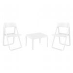 Dream Conversation Set with Sky 24" Side Table White S079109