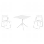Dream Dining Set with Sky 31" Square Table White S079106