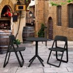 Dream Folding Outdoor Bistro Set with 2 Chairs Black ISP0791S