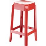Fox Polycarbonate Counter Stool Glossy Red ISP036