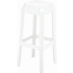 Fox Polycarbonate Counter Stool Glossy White ISP036