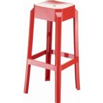 Fox Polycarbonate Outdoor Barstool Glossy Red ISP037