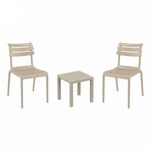 Helen Conversation Set with Ocean Side Table Taupe S284066