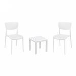 Lucy Conversation Set with Ocean Side Table White S129066